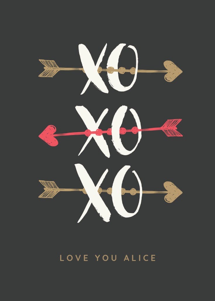 Xo xo xo - valentine's day card