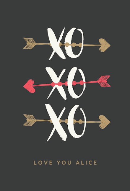 Xo xo xo - valentine's day card