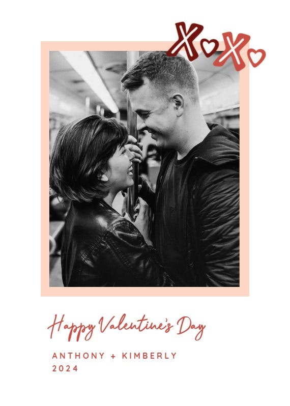 Xoxo love sticker - valentine's day card