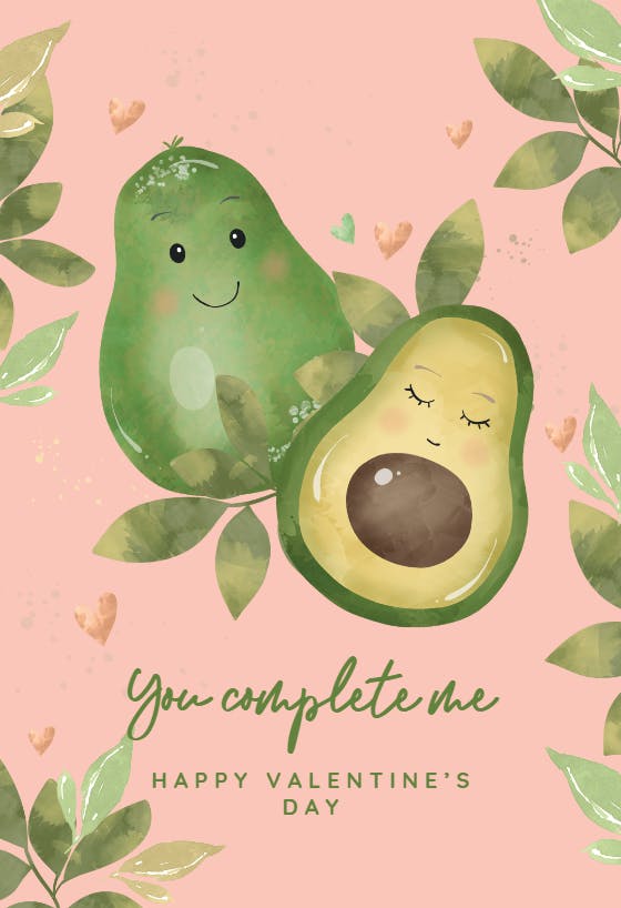 You complete me - valentine's day card