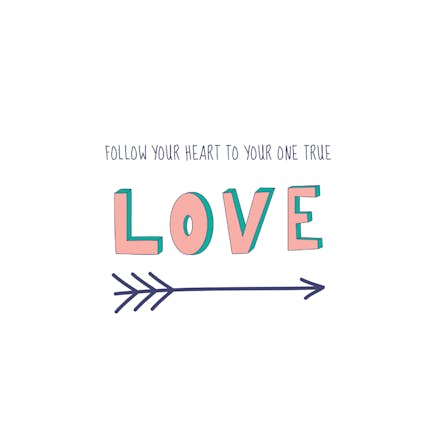 Aimed True - Love Card