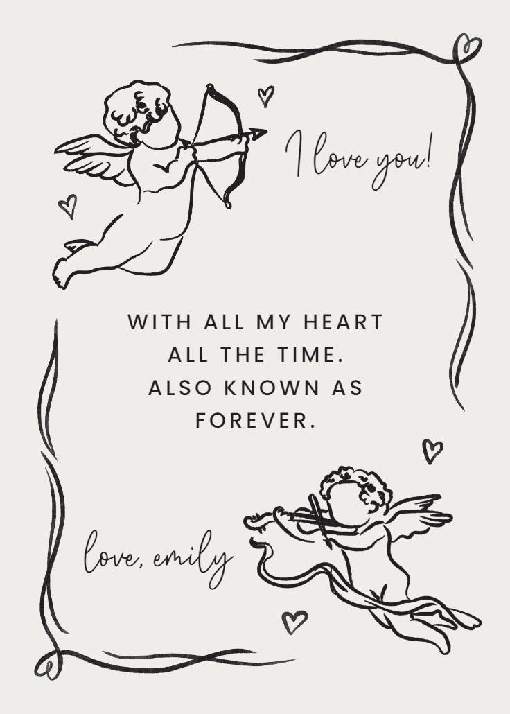 Angels embrace - tarjeta de amor