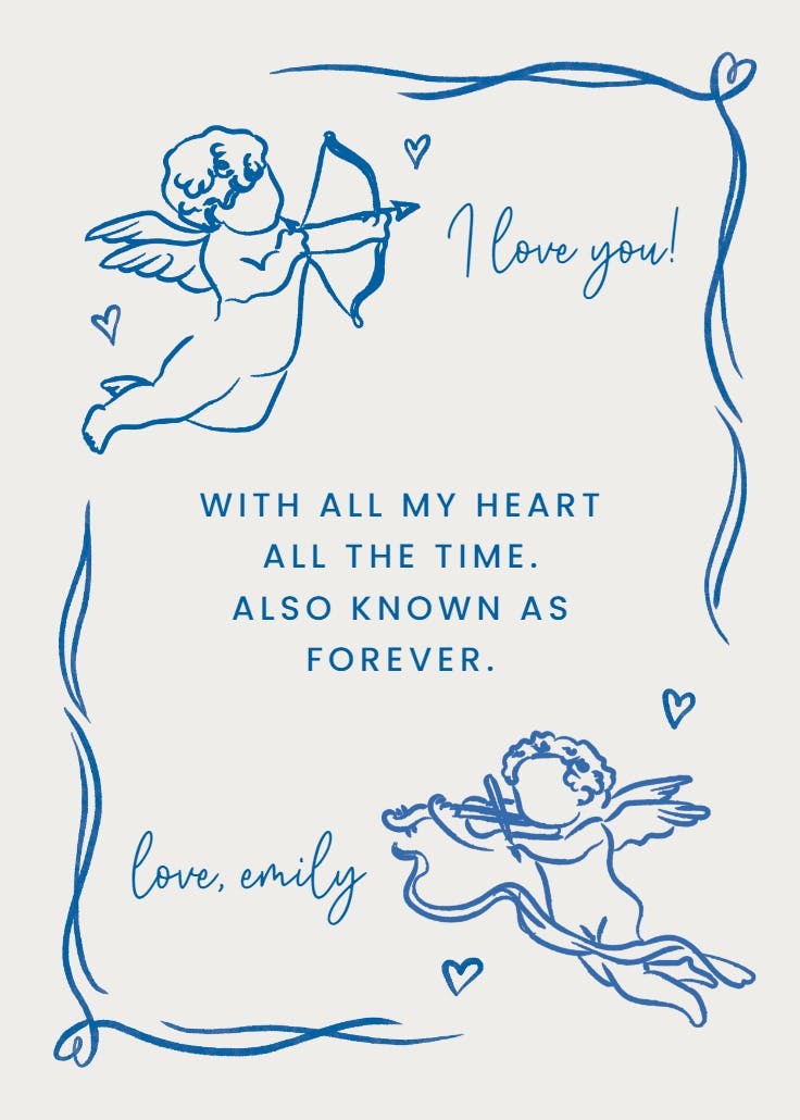 Angels embrace - tarjeta de amor