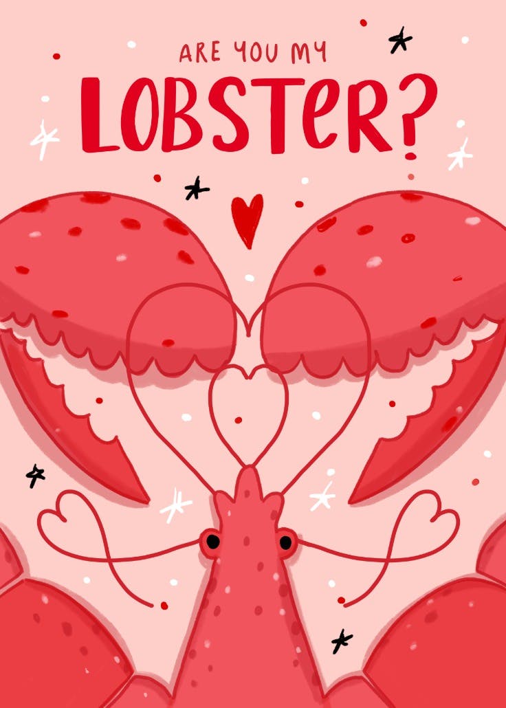 Are you my lobster - tarjeta de amor