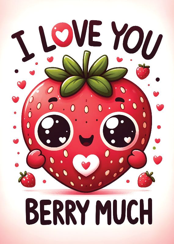 Berry sweet -  tarjeta de amor