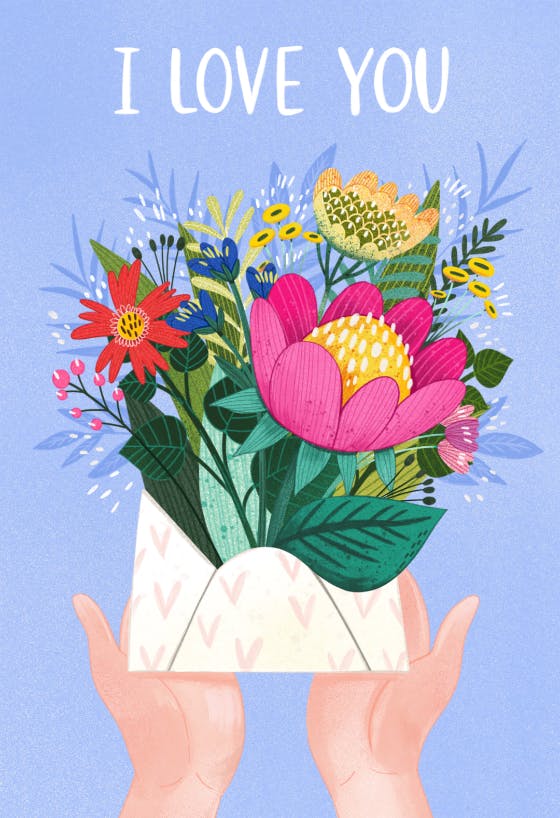 Floral mail -  tarjeta de amor