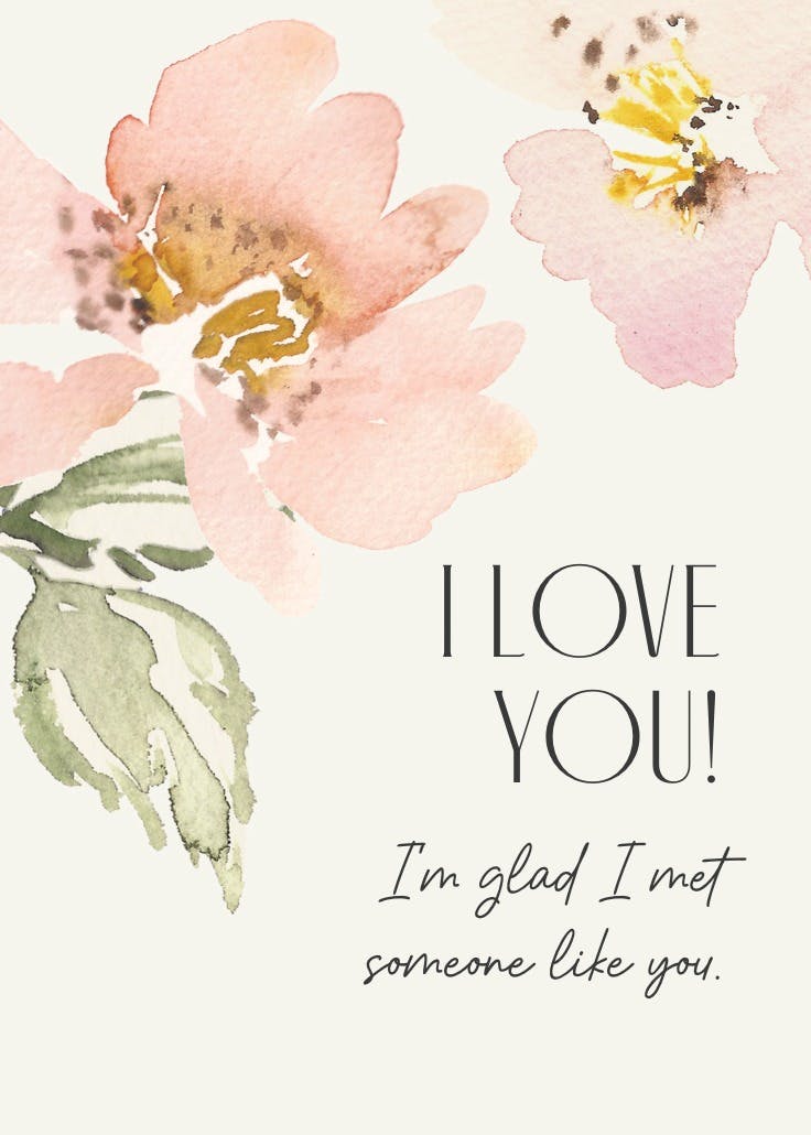 Garden roses - thinking of you card