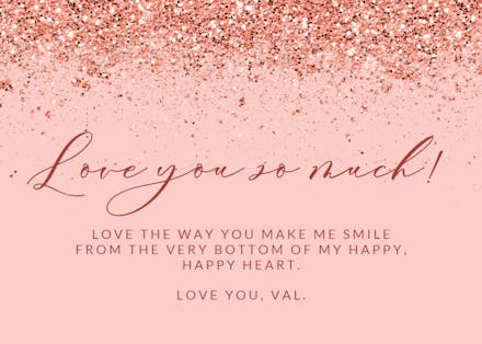 Glitter Abstract - Love Card