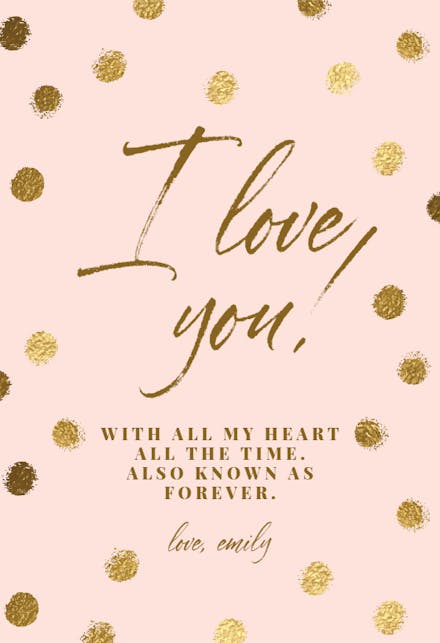 Gold Dots - Thoughts & Feelings Card