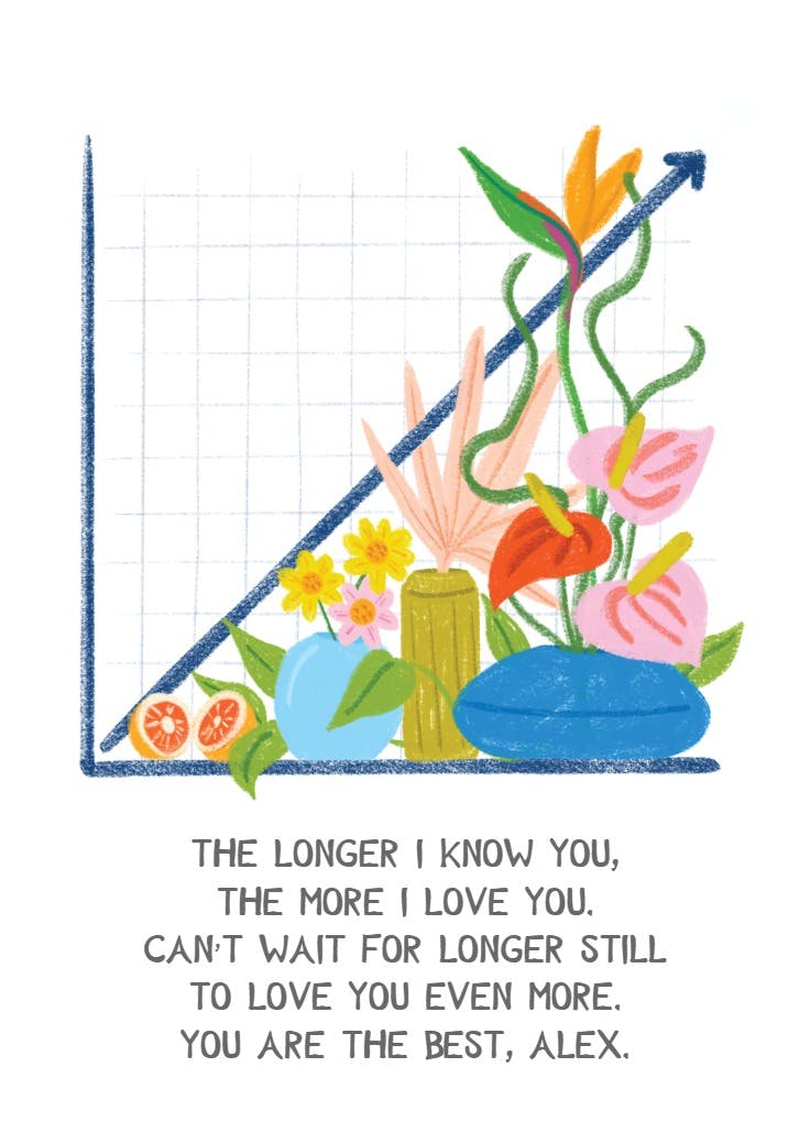 Growing affection - tarjeta de amor