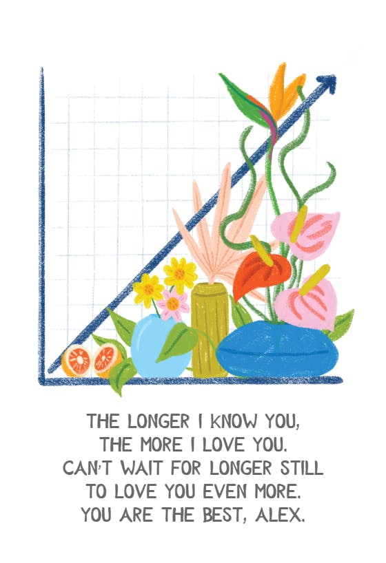 Growing affection - love card