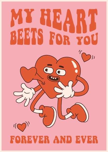 Heart beets - love card
