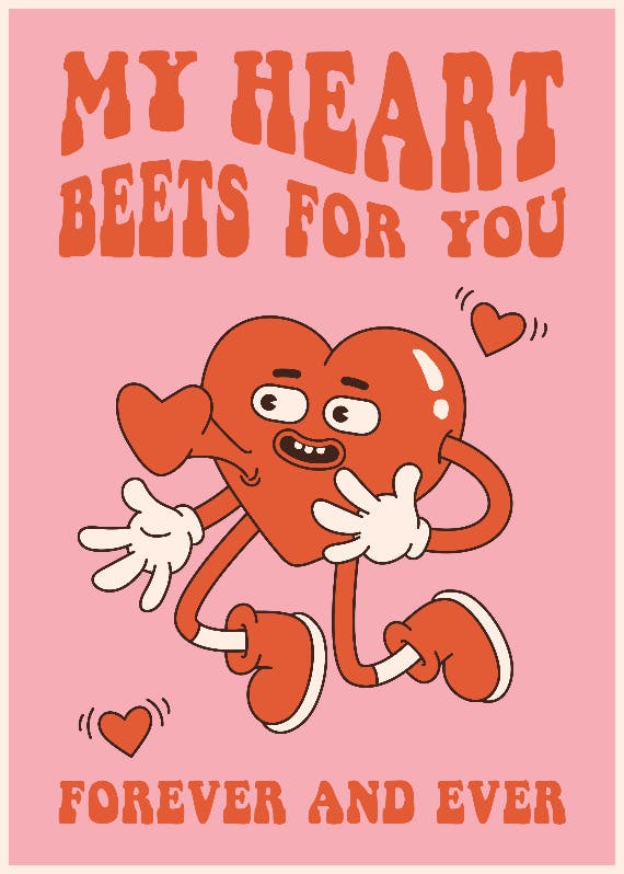 Heart beets -  tarjeta de amor