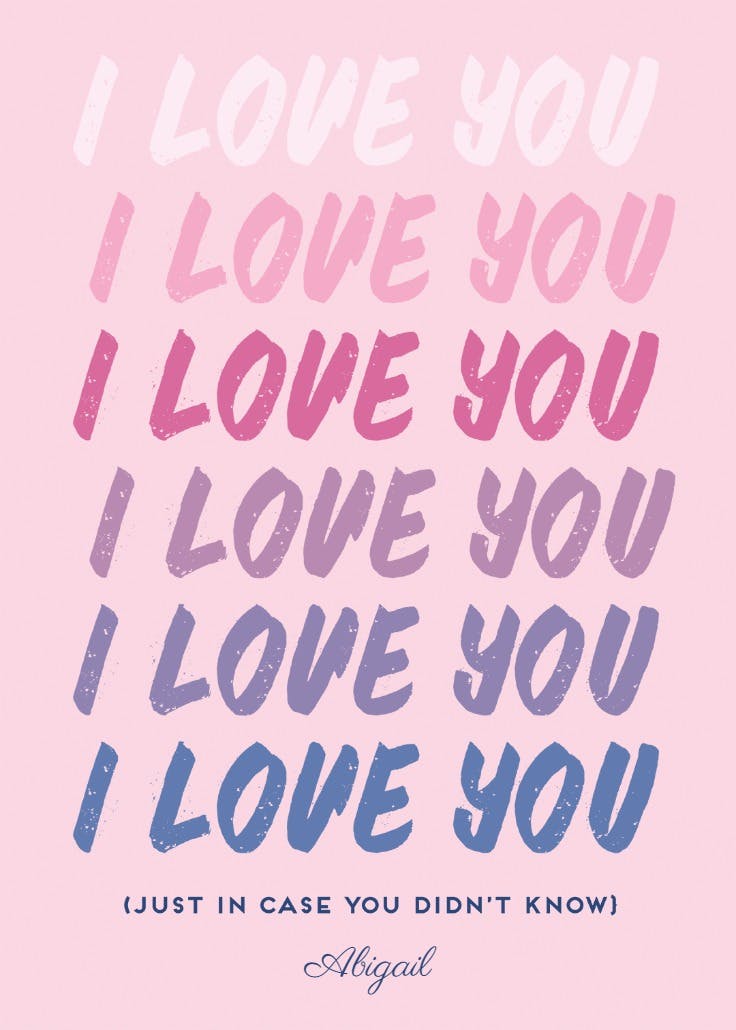 I love you - love card