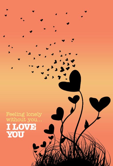 Lonely  without You - Love Card