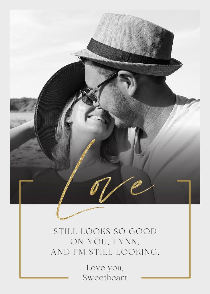 Looks of love - love card