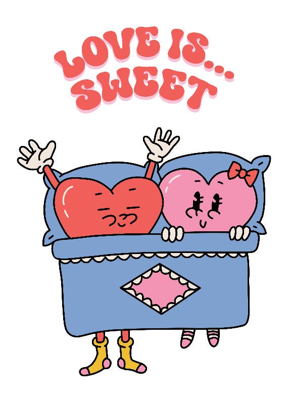 Love is sweet - tarjeta de amor
