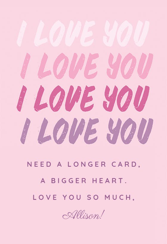 Love letters -  tarjeta de pensamientos y sentimientos