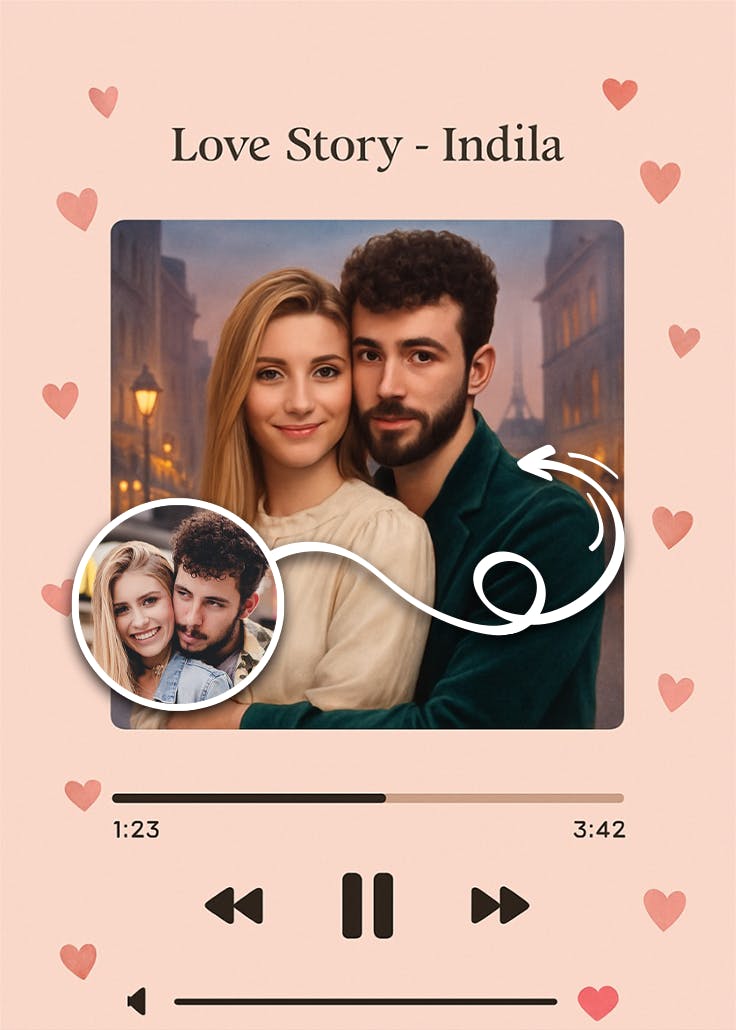 Love playlist - tarjeta de amor