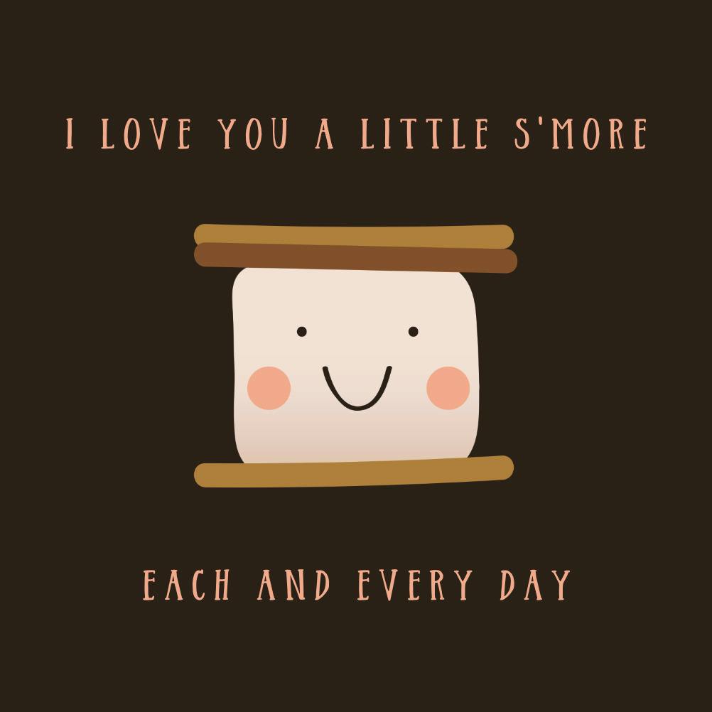 Love you smore - happy anniversary card