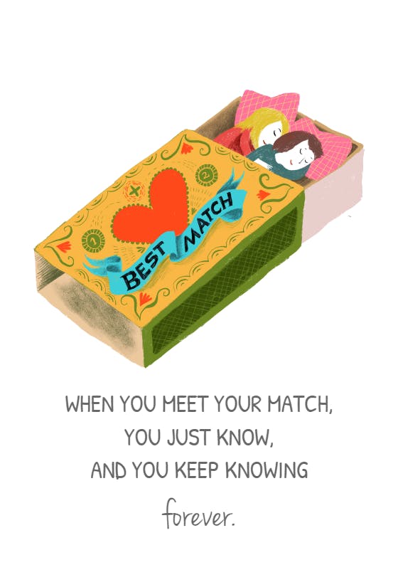Matchy matchy - love card