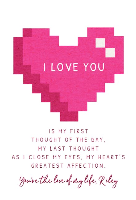 Modern Love - Love Card