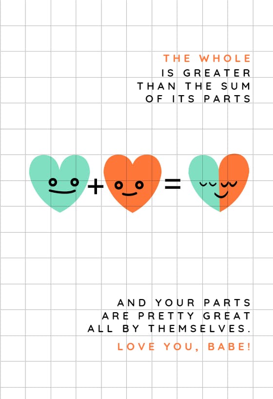 Modern math - love card