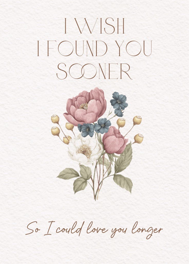 Muted bouquet - thinking of you card