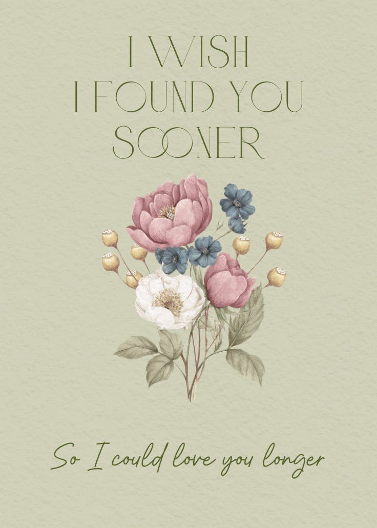 Muted bouquet - thinking of you card