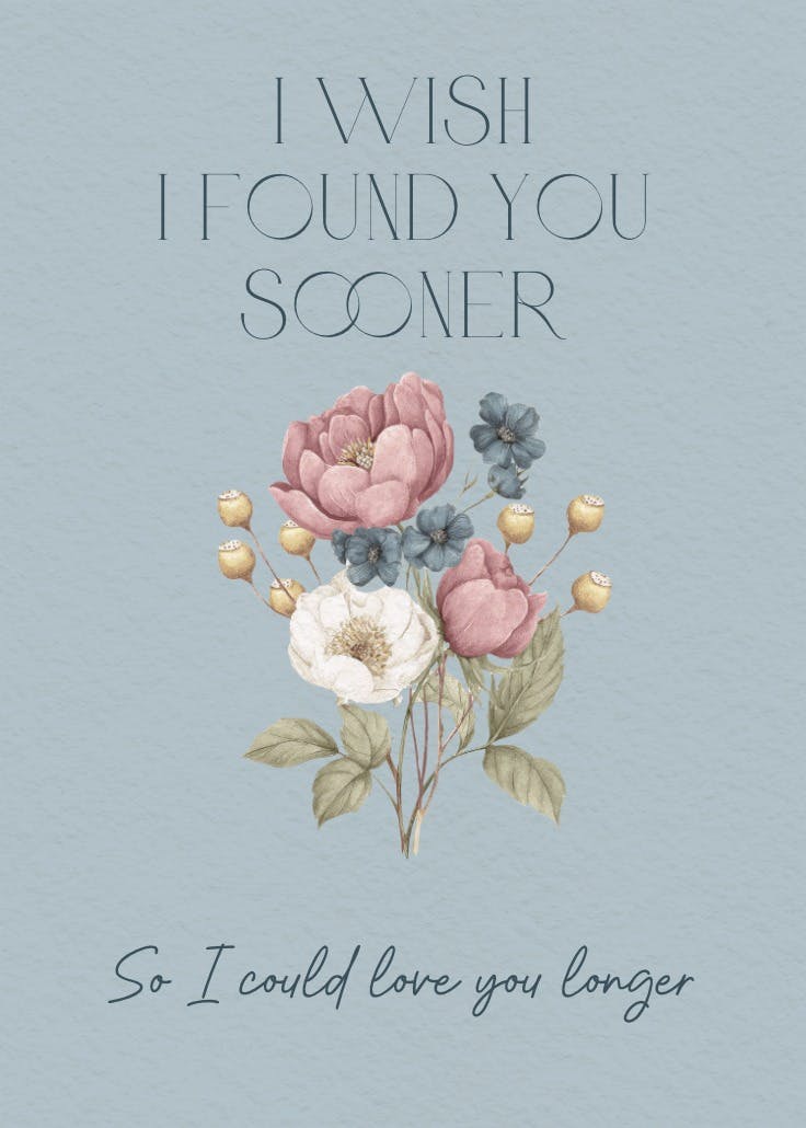Muted bouquet - thinking of you card