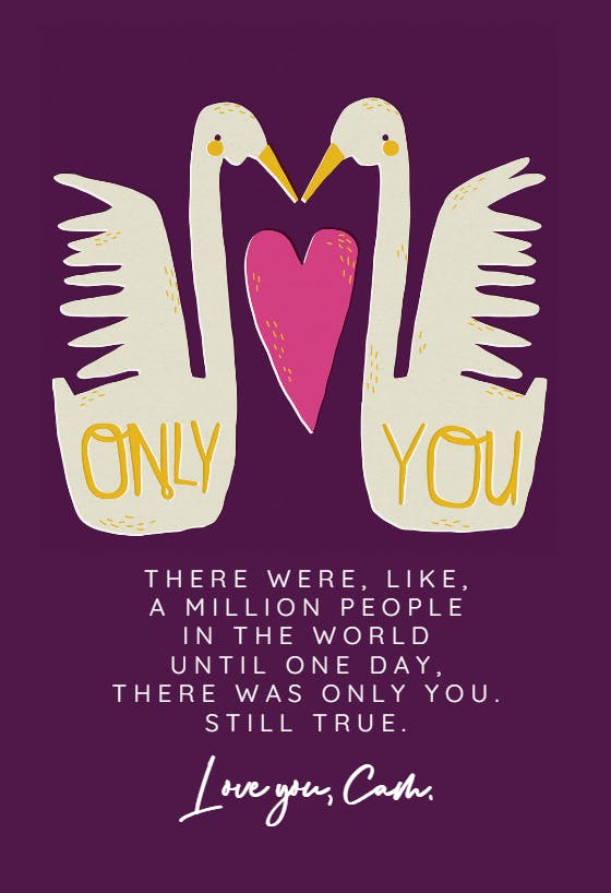 Only you - love card