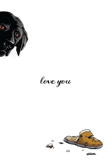 Peek A Boo Dog - Love Card