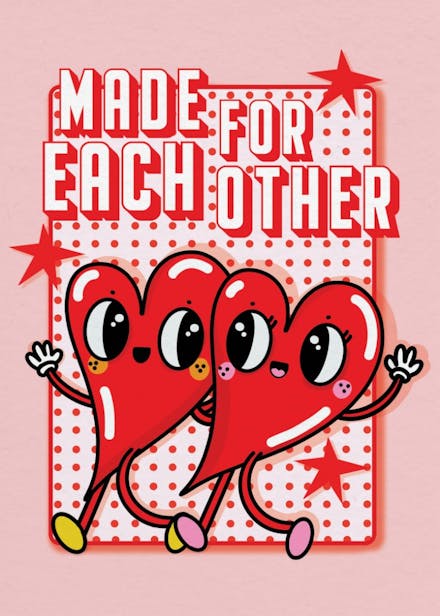 Perfect match - thinking of you card