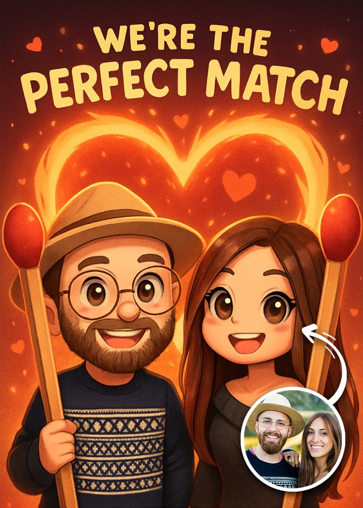 Perfect match -  tarjeta de pensamientos y sentimientos