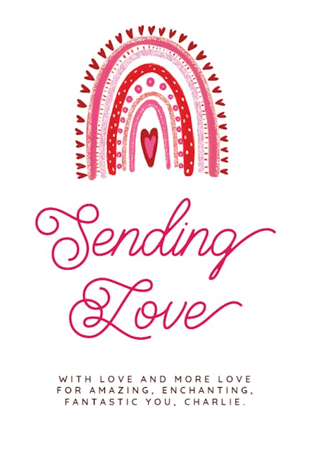 Rainbow Hearts - Thoughts & Feelings Card