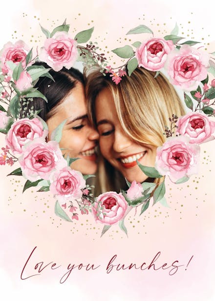 Roses heart - love card