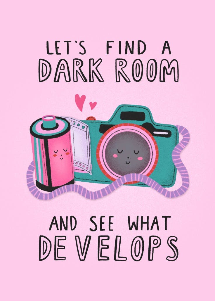 Sweet camera film -  tarjeta de pensamientos y sentimientos