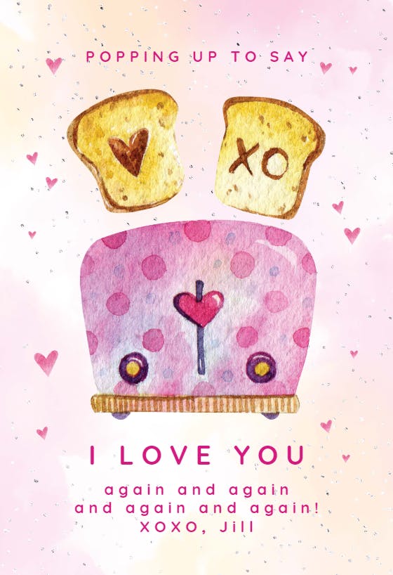Toast to you - love card