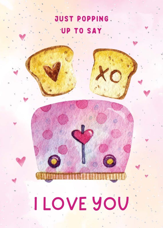 Toasts in love - valentine's day card