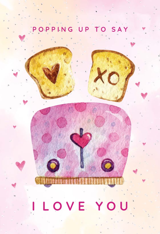 Toasts in love - love card