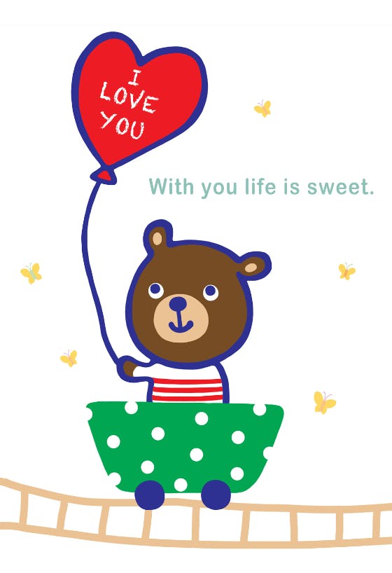 With you life is sweet - love card