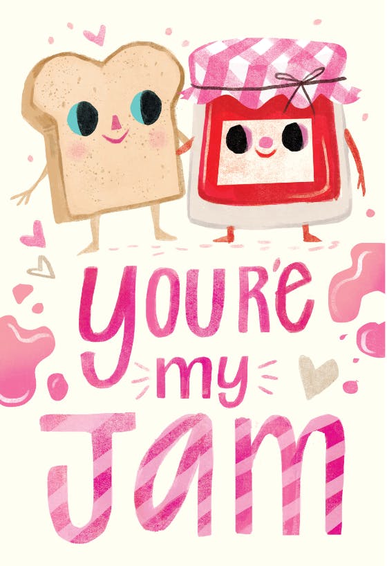 Youre my jam - happy anniversary card