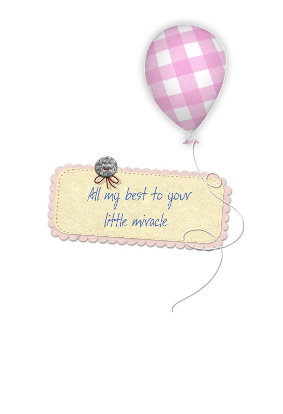 All my best -  baby shower & new baby card