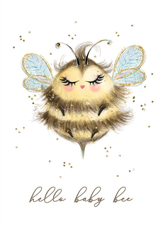 Baby bee -  baby shower & new baby card