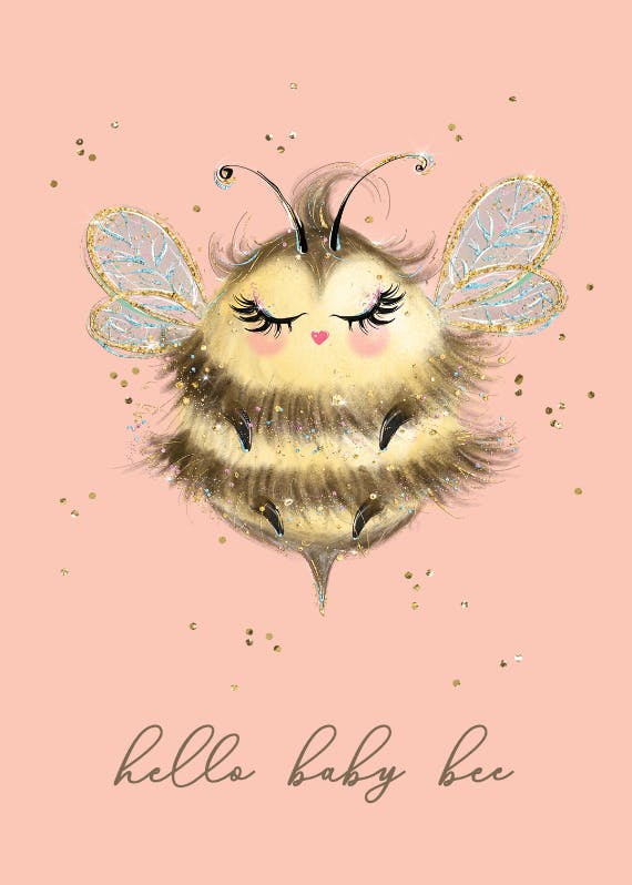 Baby bee -  tarjeta de recién nacido
