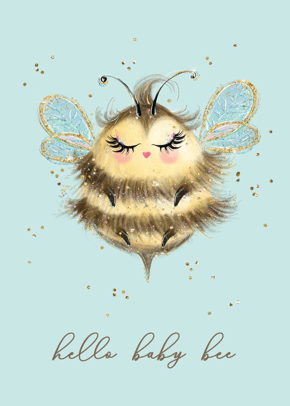 Baby bee -  tarjeta de recién nacido