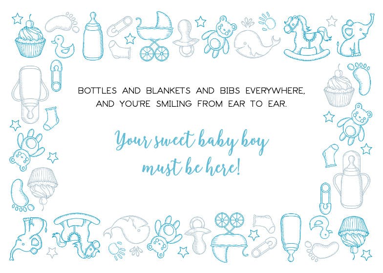 Baby border -  baby shower & new baby card