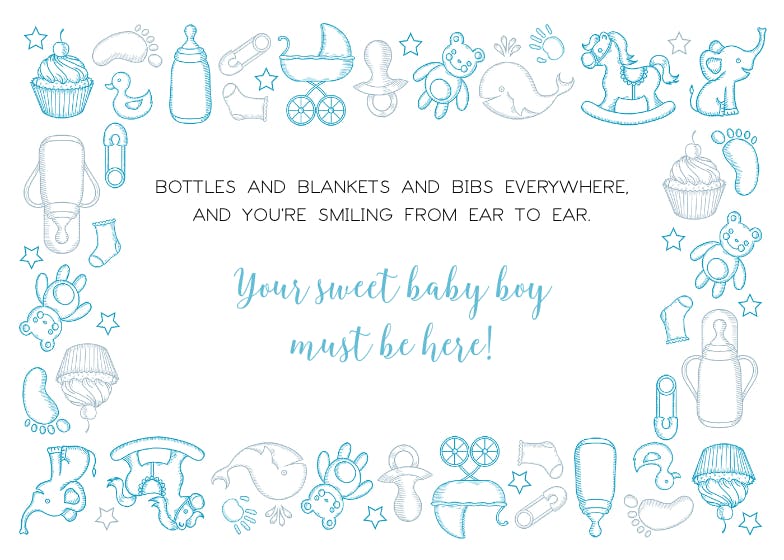 Wishes for Baby Boy Instant Download Printable Baby Wishes Card Elephant Baby Shower Wishes for Baby Card It/'s a Boy Baby Shower