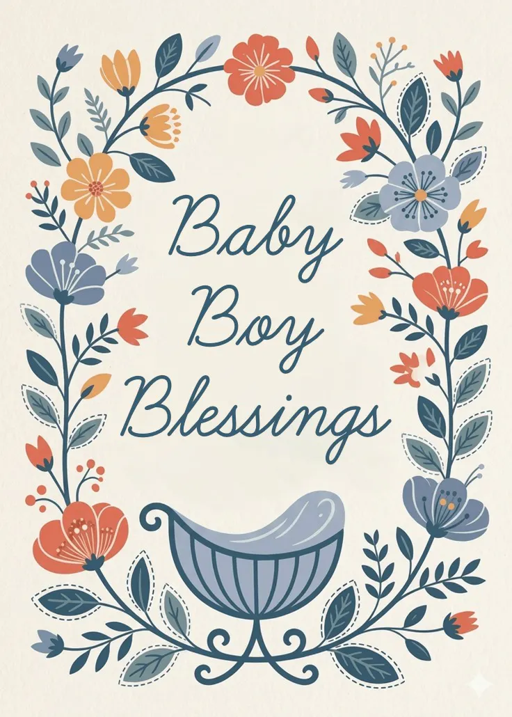 Baby cradle love - tarjeta de recién nacido