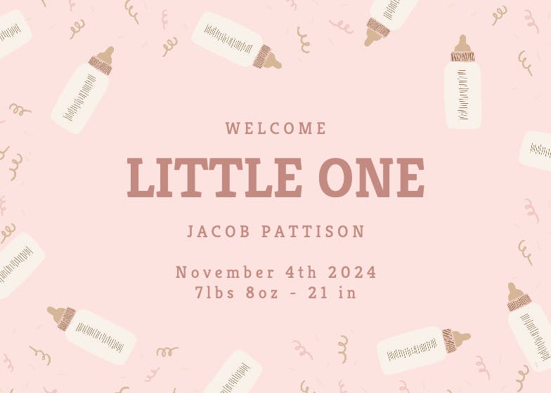 Baby set -  baby shower & new baby card